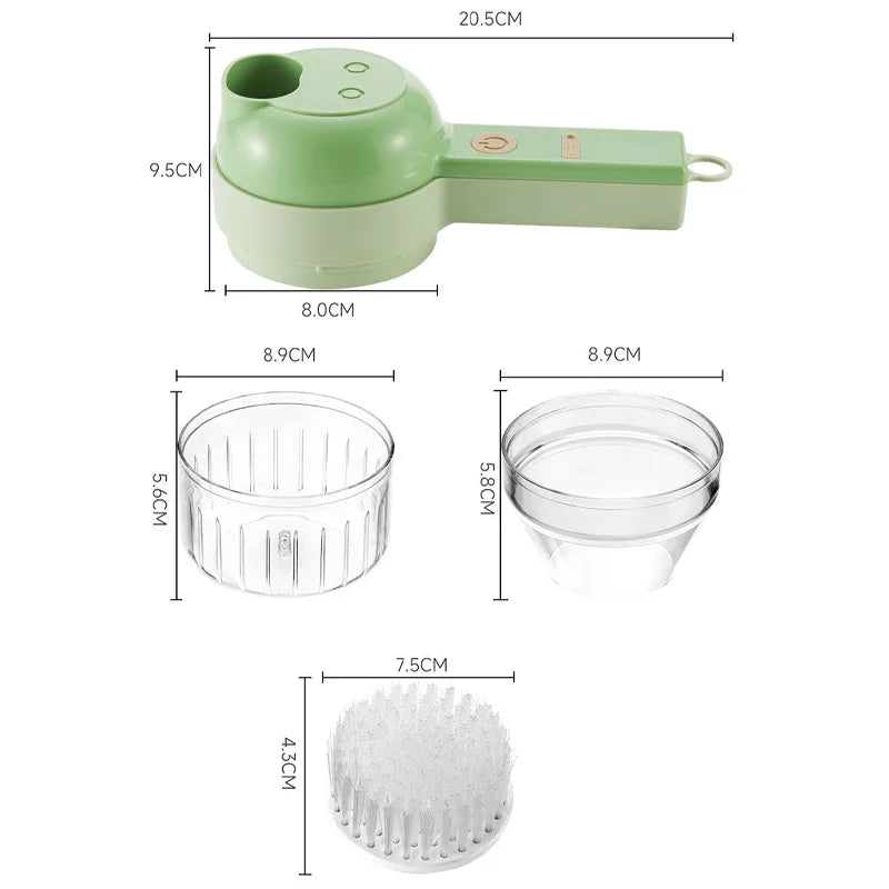 Vegetable cutter USB charging port