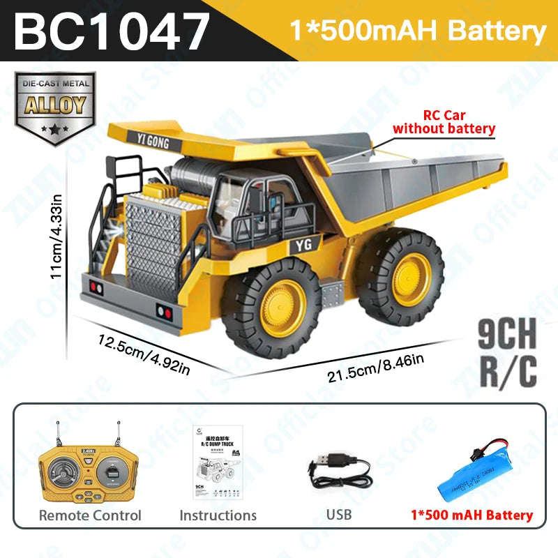 RC bulldozer alloy model BC1045 with remote