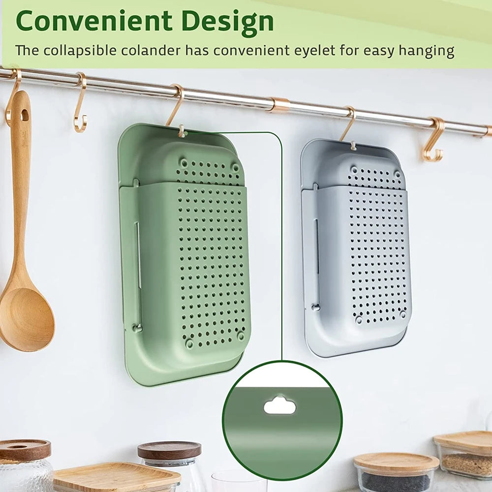 Over-the-sink strainer drainage holes close-up