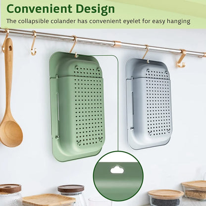 Over-the-sink strainer drainage holes close-up