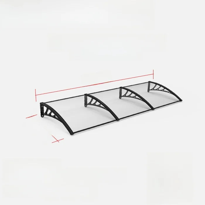 Roof overhang large 150x300cm size installed