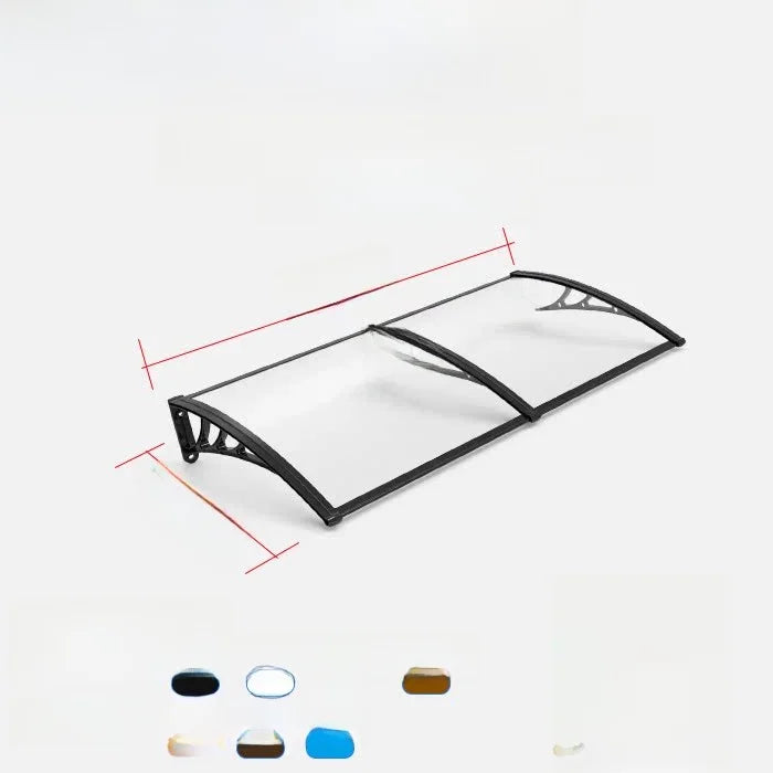Polycarbonate rain shelter canopy side profile