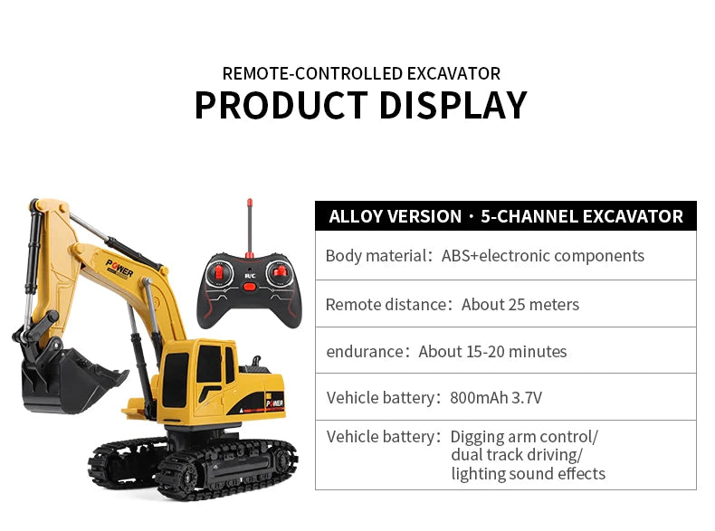 RC plastic excavator 5-channel BC1028