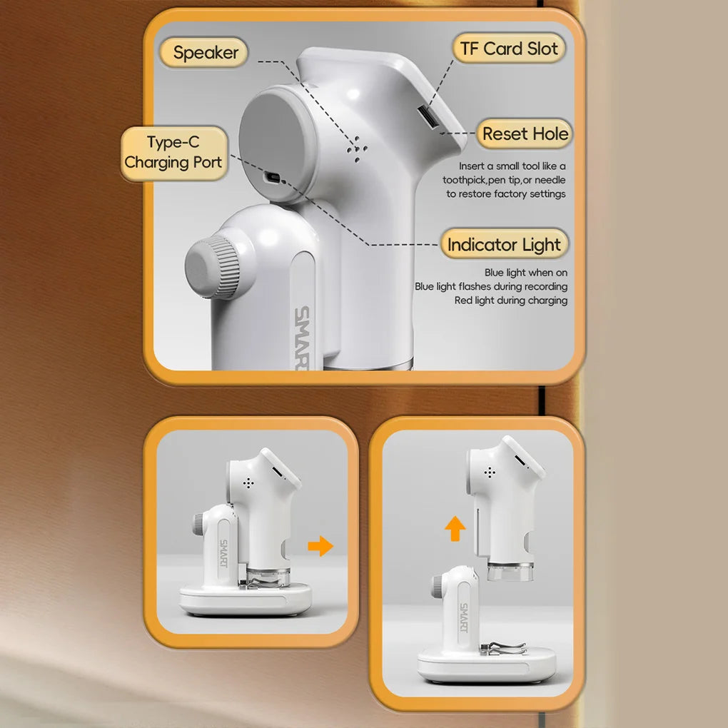 Kids microscope examining leaf specimen