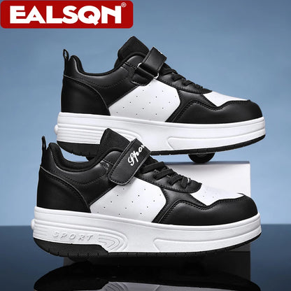 Kids skate sneakers hook and loop closure