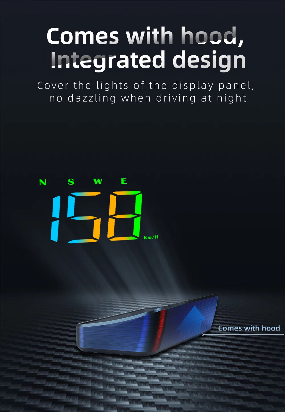 GPS HUD compass direction display mode