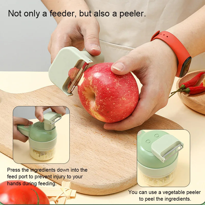 Vegetable cutter USB charging port
