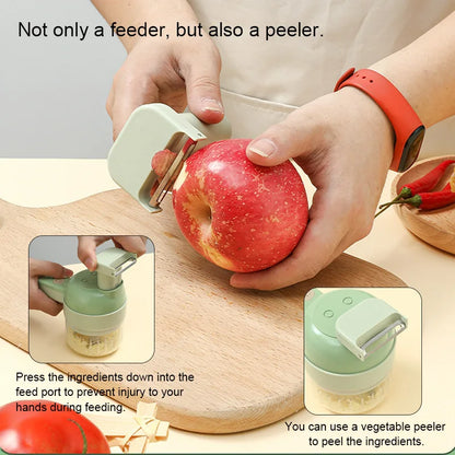 Vegetable cutter USB charging port