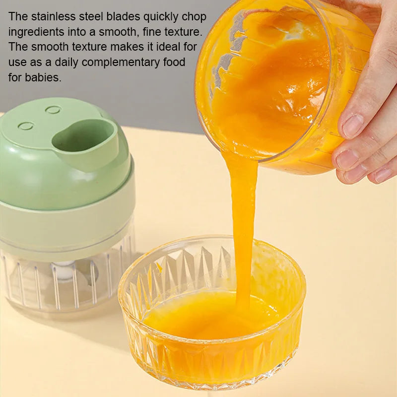 4-in-1 electric vegetable cutter wireless handheld