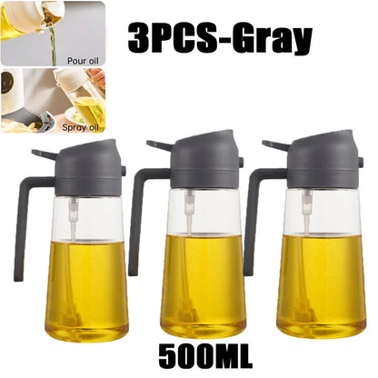 Oil spray bottle refillable cap open