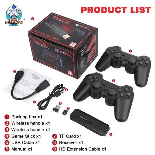 X2 plus Retro Video Game Console 50000 Games GD10 pro Stick 4K 3D HD Support Wireless Controller 64G 128G 256G Options