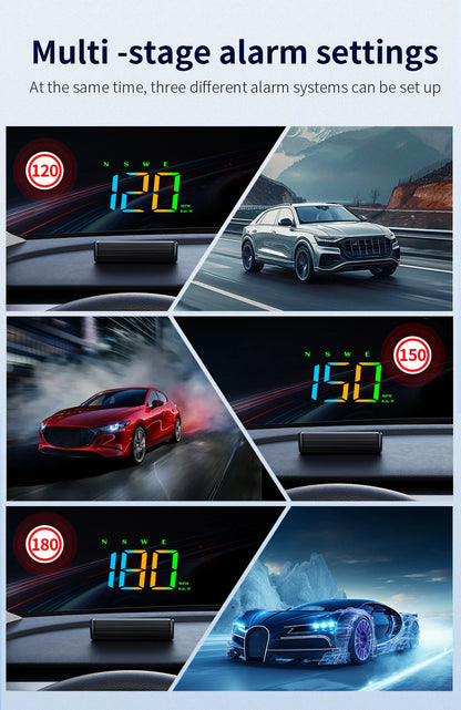 M22 HUD digital speedometer dashboard view