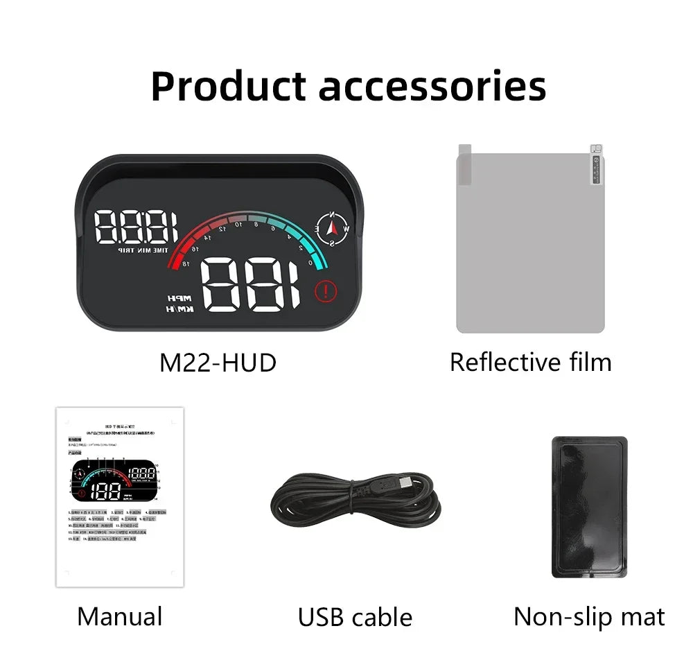 GPS HUD compass direction display mode