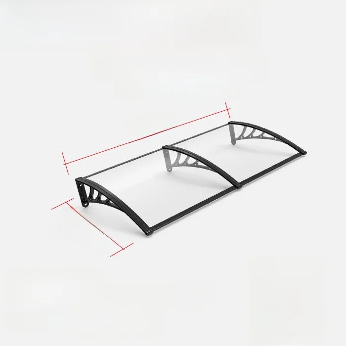 Polycarbonate rain shelter canopy side profile