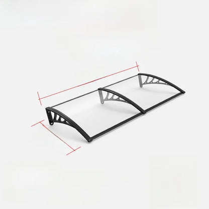 Polycarbonate rain shelter canopy side profile
