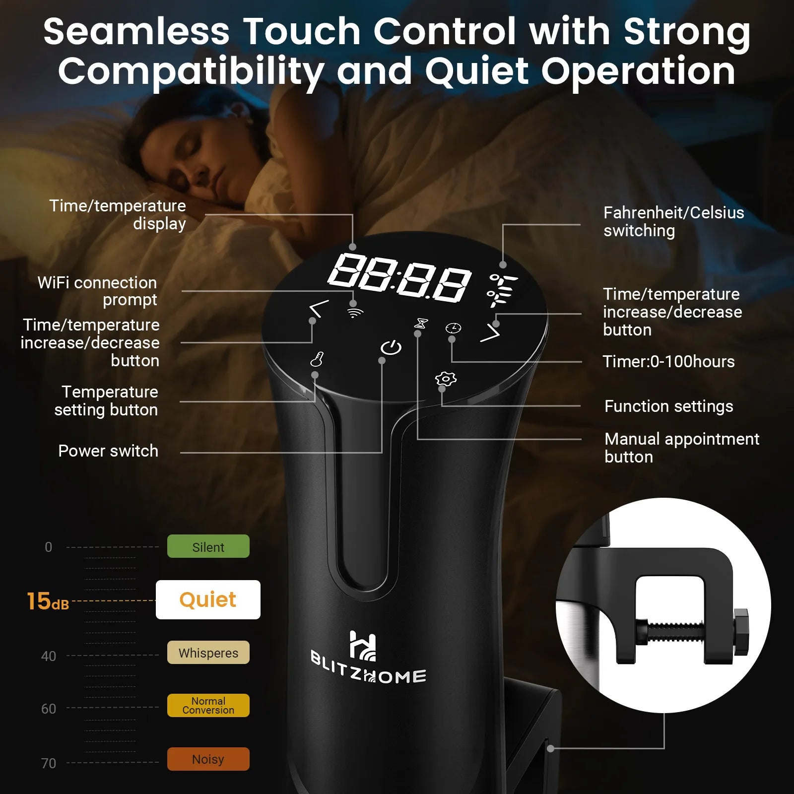 Sous vide WiFi app temperature control