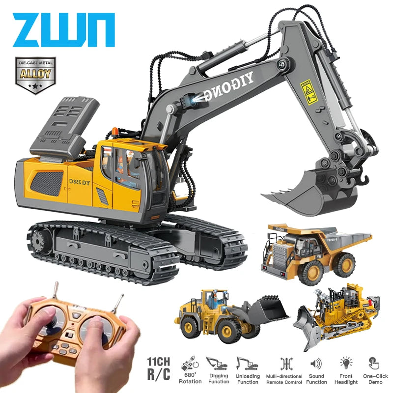 ZWN RC excavator alloy model BC1043 with lights