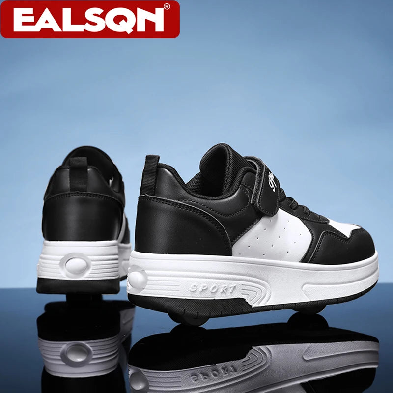 Kids two-wheel sneakers mesh lining breathable