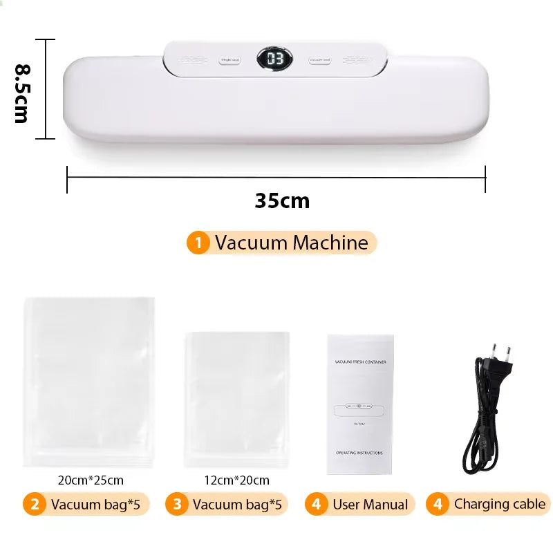 Vacuum sealer compact countertop design