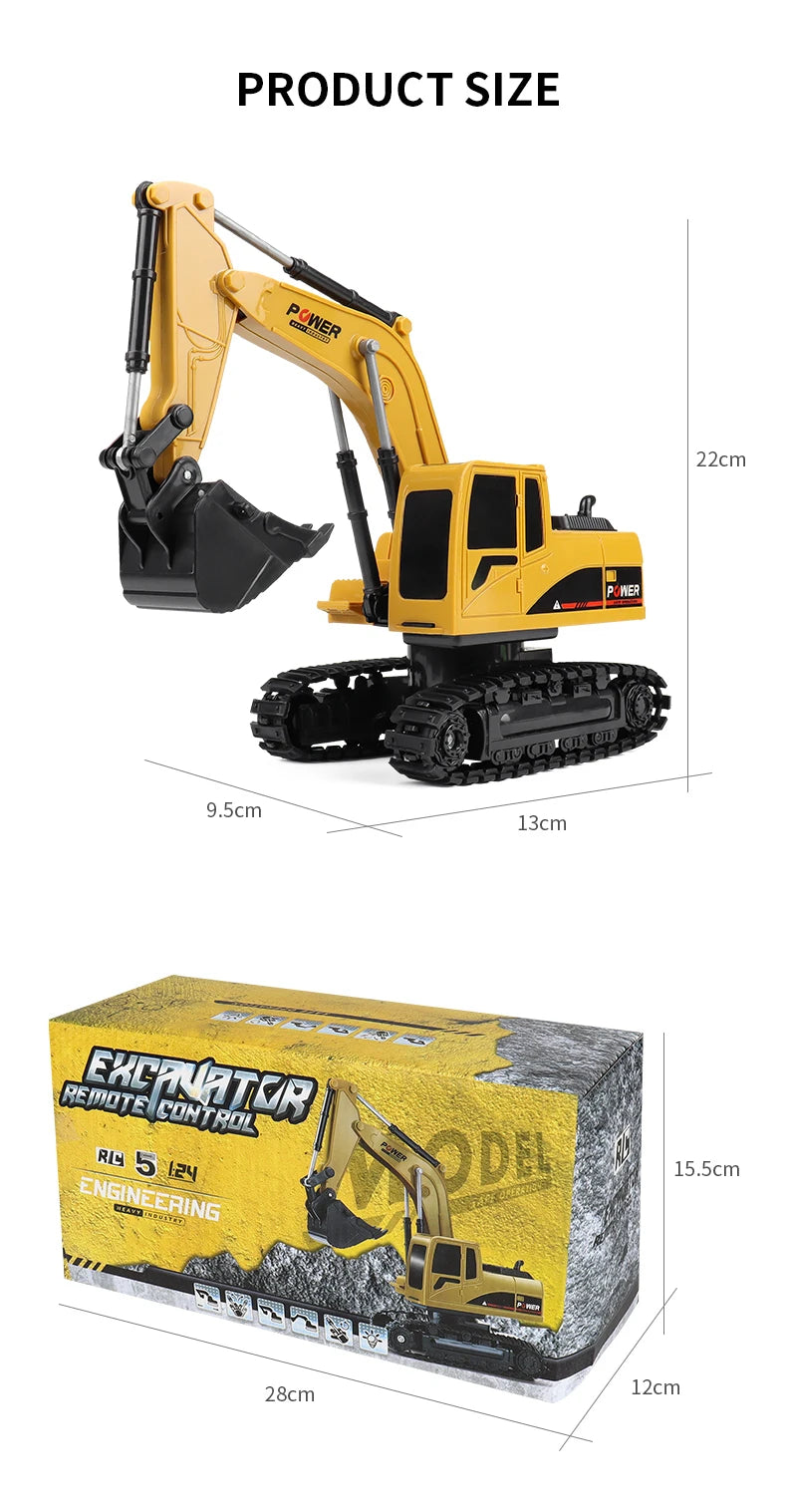 ZWN RC excavator alloy model BC1043 with lights