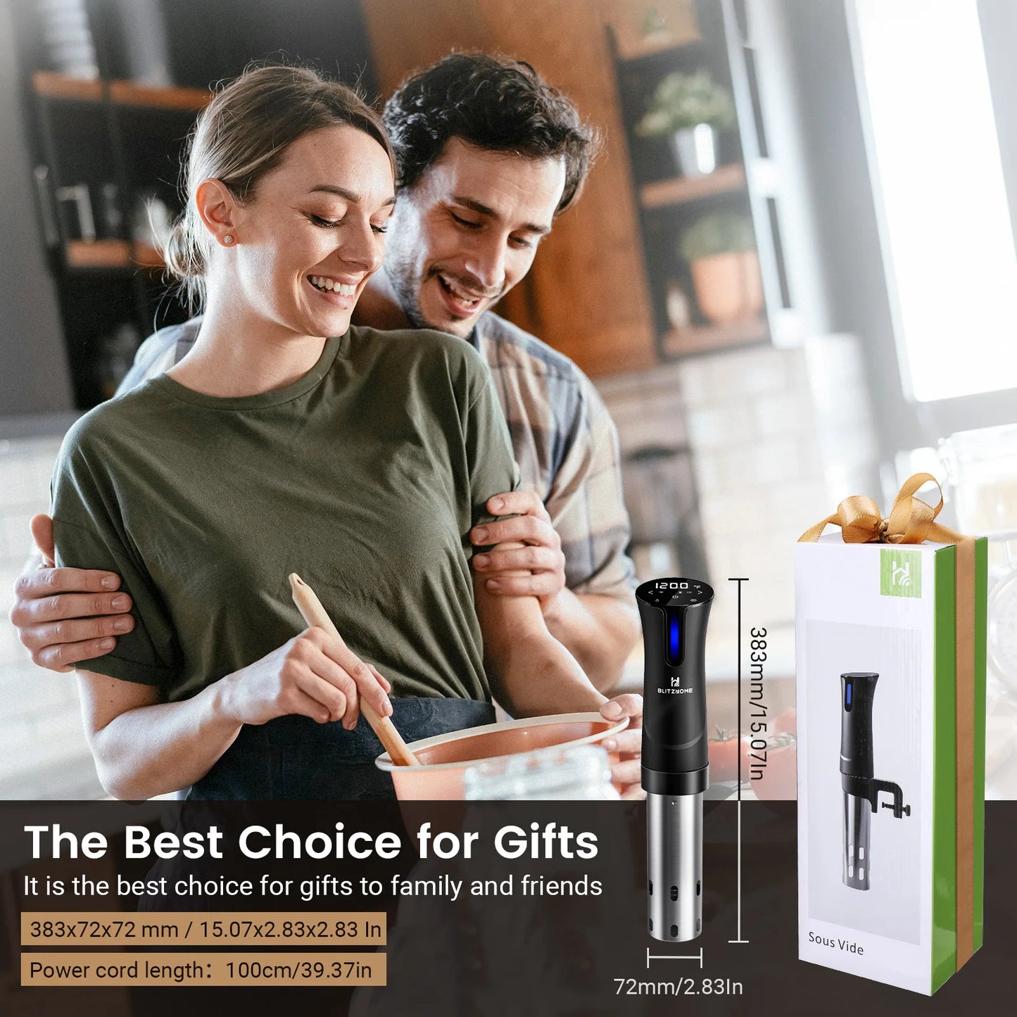 Blitzhome 1100W sous vide cooker WiFi model