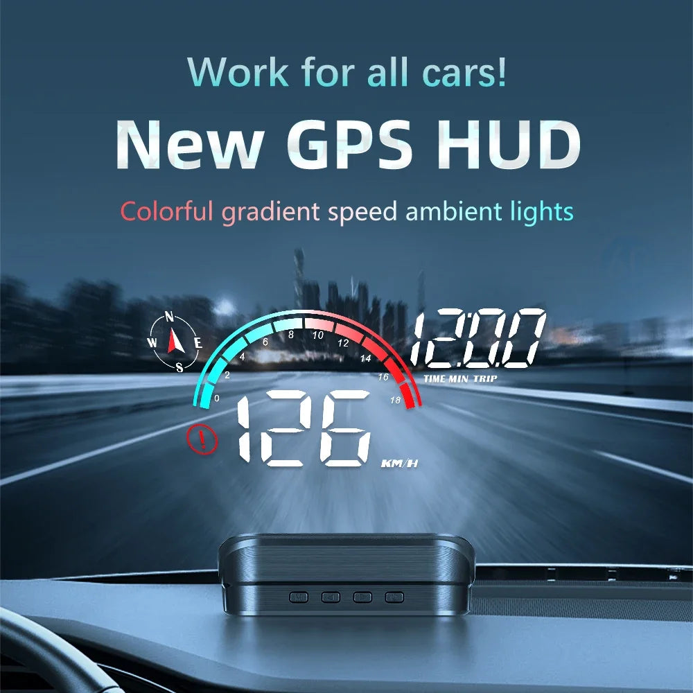 M22 HUD digital speedometer dashboard view
