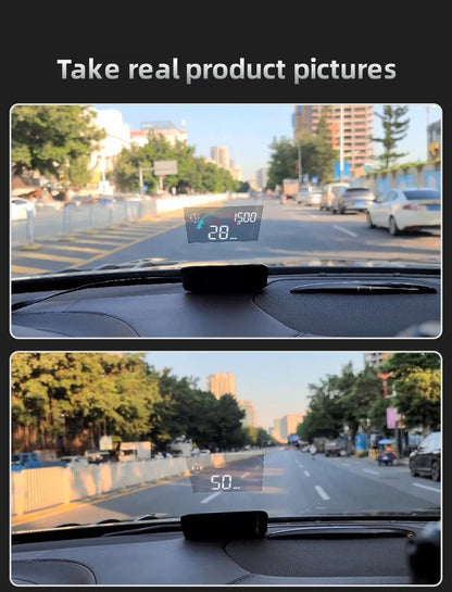 M22 HUD digital speedometer dashboard view