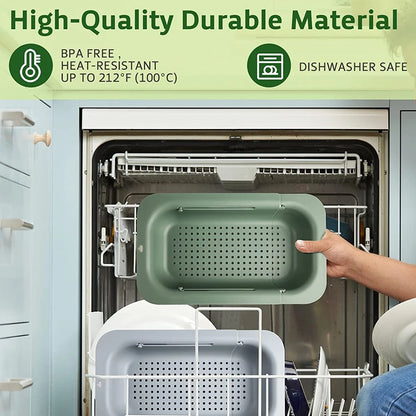 Colander collapsed compact storage position