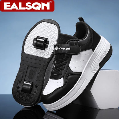 Two-wheel roller shoes lightweight side view