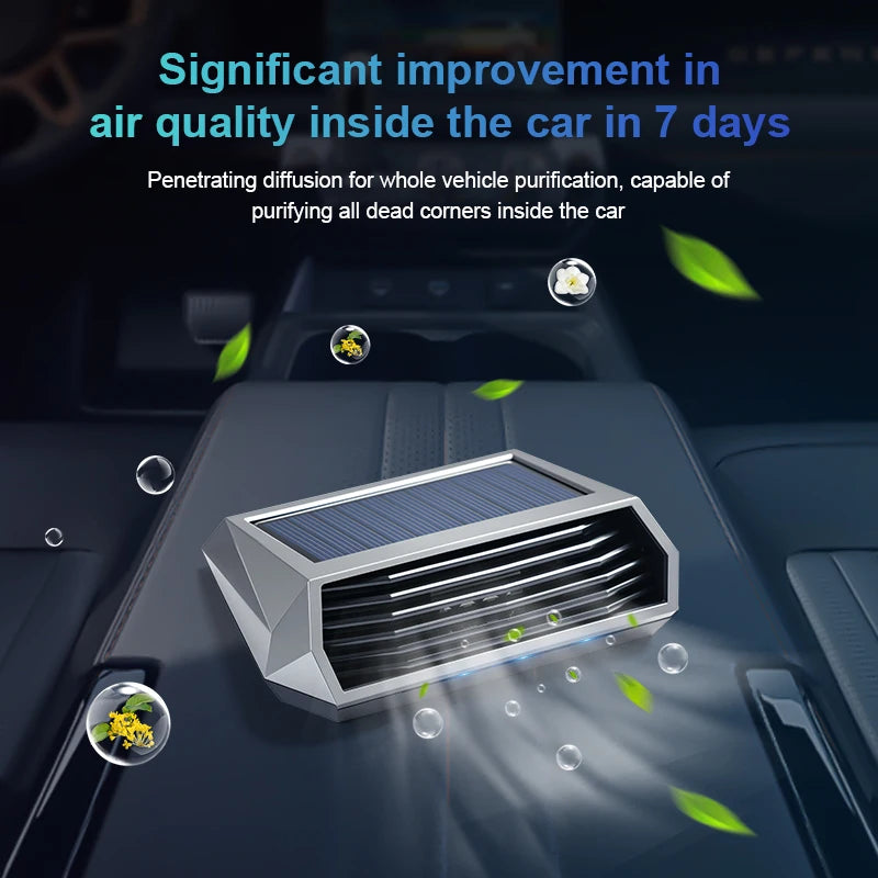 Car air purifier with vibration sensor activated