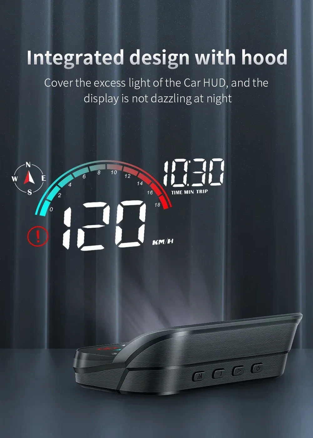 M22 GPS head-up display projecting speed on windshield