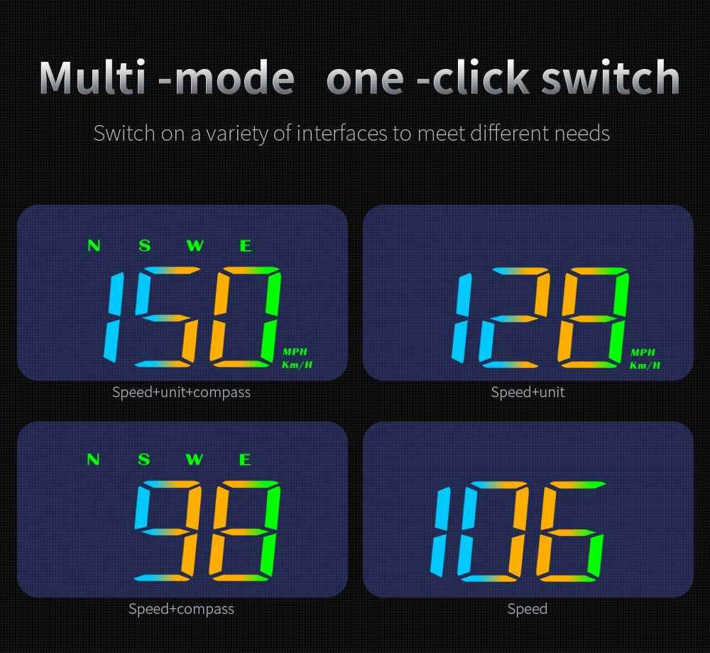 M22 GPS head-up display projecting speed on windshield