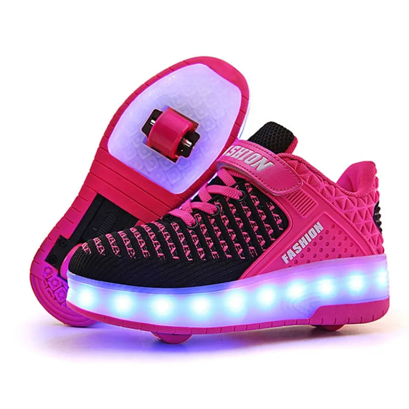 Roller sneakers air mesh upper breathable