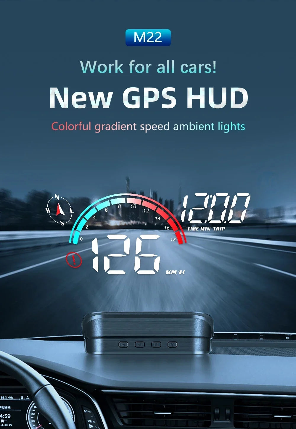 GPS HUD packaging and wiring contents