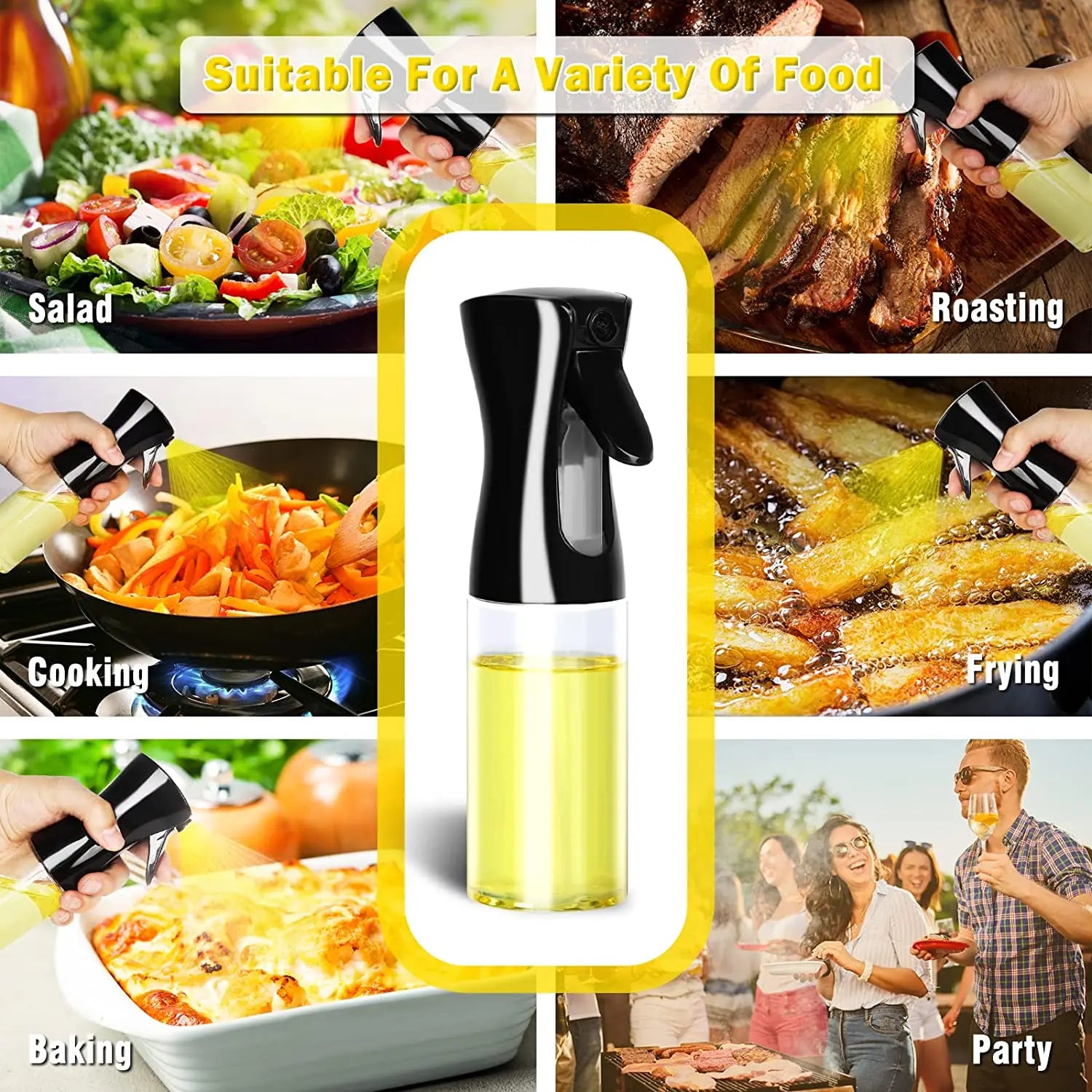 Oil spray bottle BBQ grilling use