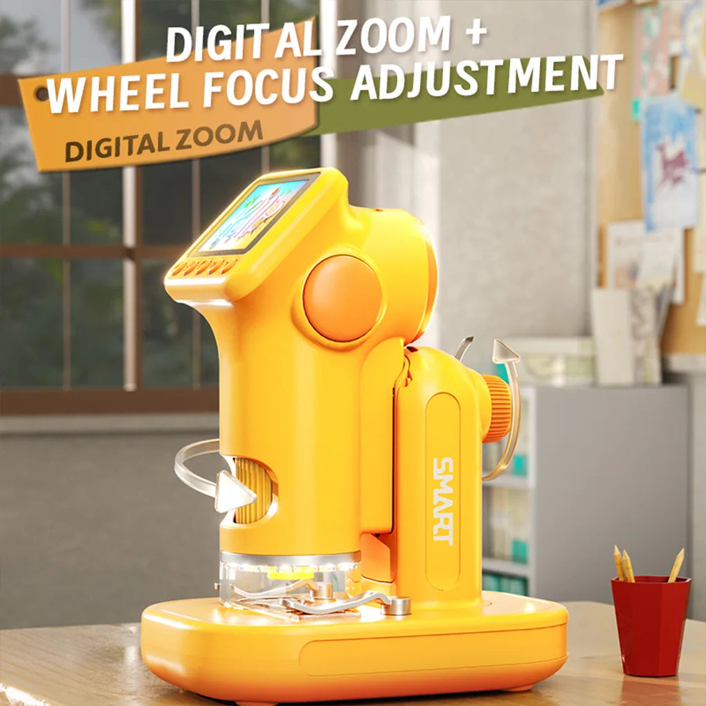 Kids digital microscope white 1000x magnification