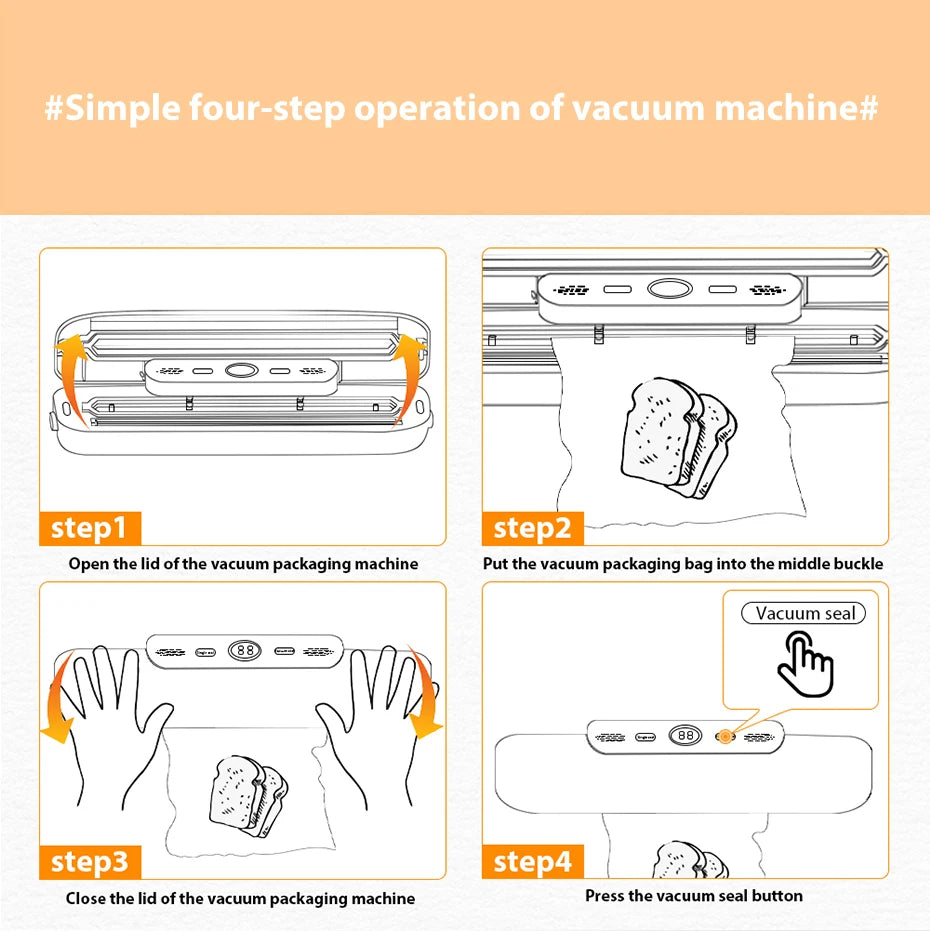 Vacuum sealer portable lightweight design