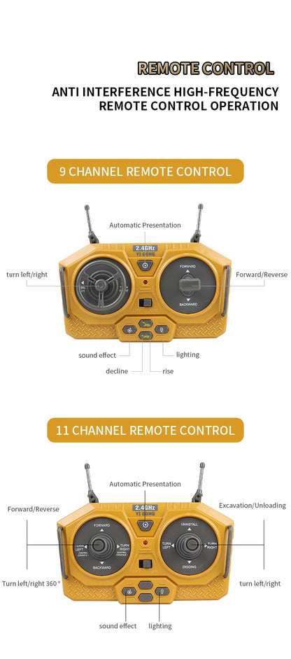 RC dump truck 9-channel alloy BC1047