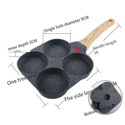 Versatile 4 Cup Egg Pan Nonstick And Healthy Granite Egg Frying Pan Versatile Breakfast Skillet For Eggs Pancakes Plett Crepes D