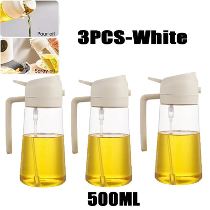 Oil spray bottle refillable cap open